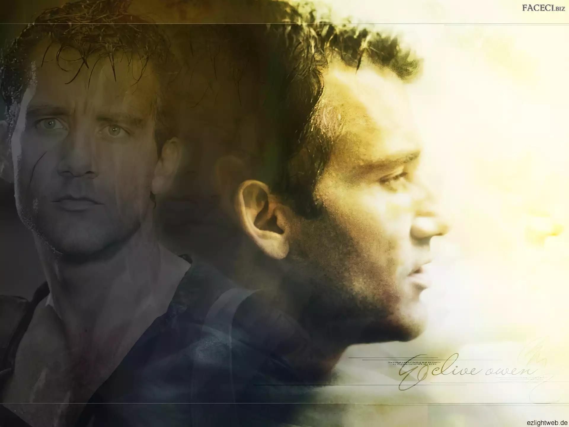 profil, Clive Owen, twarz